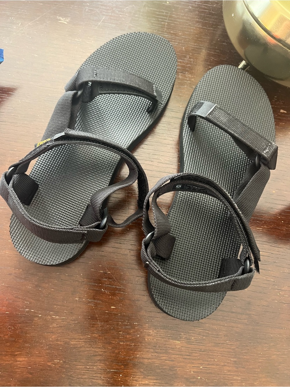 Teva Black Adjustable Strap Sandals